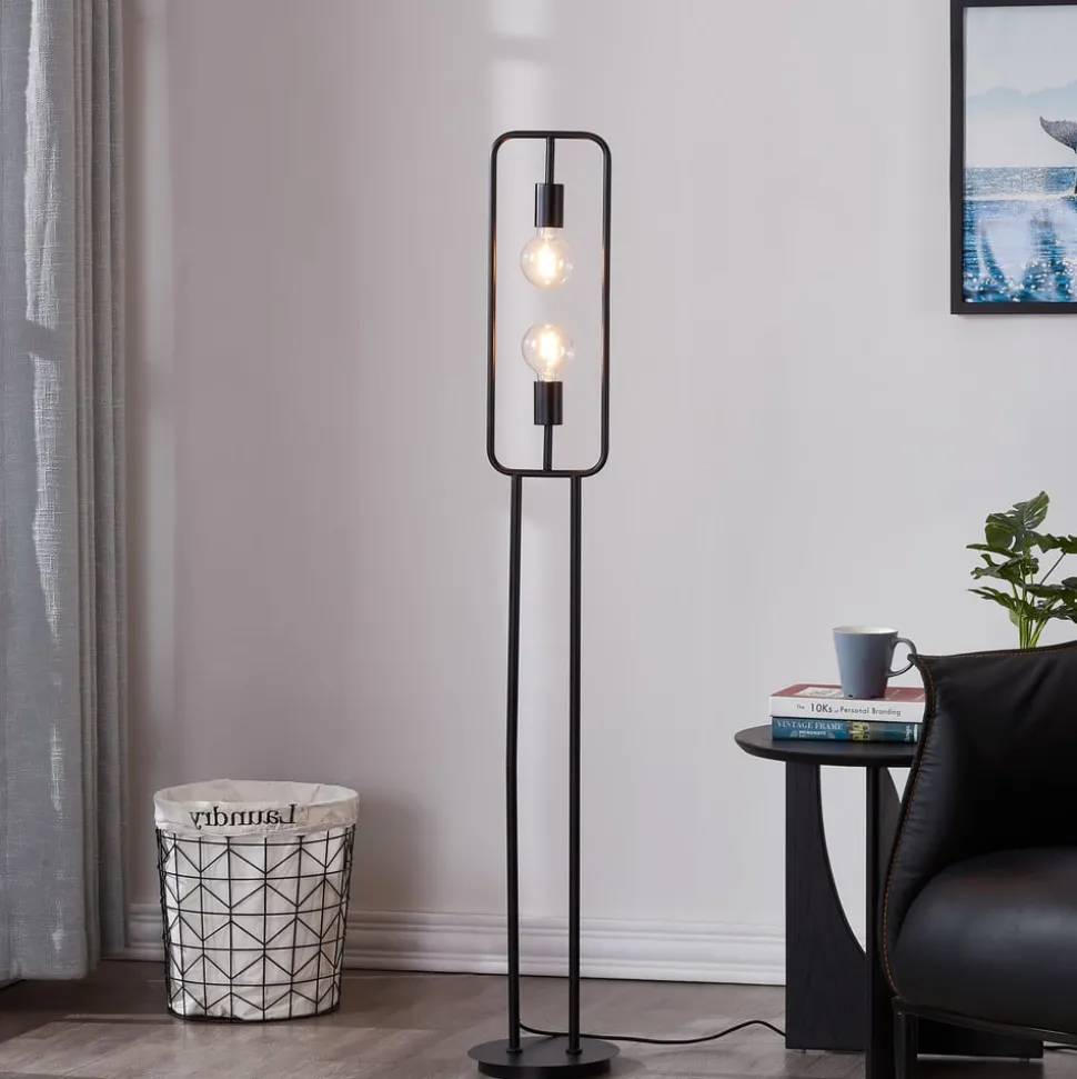 Lucande Tornike gulvlampe, 2 lyskilder, jern