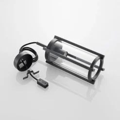 Lucande udendørs hængelampe Brienne, antracit, aluminium, Ø 15cm