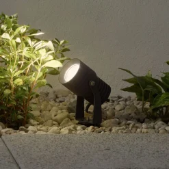 Lucande udendørs LED-spot Jon, jordspyd, justerbar, IP65