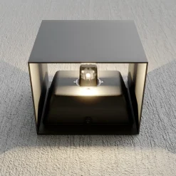 Lucande udendørs LED-væglampe Evie, 14 cm, antracit, op/ned