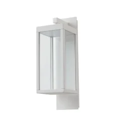 Lucande udendørs LED-væglampe Ferdinand, hvid, metal, 38 cm
