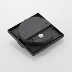 Lucande udendørs LED-væglampe Gylfi, 20 cm, sort, sensor