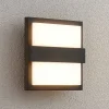 Lucande udendørs LED-væglampe Gylfi, 20 cm, antracit, aluminium