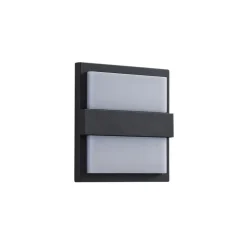 Lucande udendørs LED-væglampe Gylfi, 20 cm, antracit, aluminium