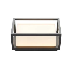 Lucande udendørs LED-væglampe Ilirian, antracit, aluminium, 15 cm
