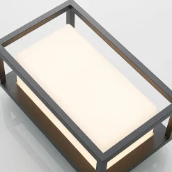 Lucande udendørs LED-væglampe Ilirian, antracit, aluminium, 15 cm