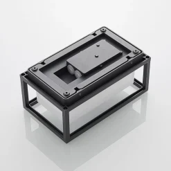 Lucande udendørs LED-væglampe Ilirian, antracit, aluminium, 15 cm