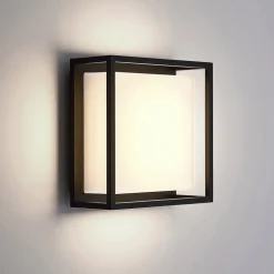Lucande udendørs LED-væglampe Ilirian, antracit, aluminium, 25 cm