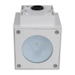 Lucande udendørs LED-væglampe Jarno, hvid, metal, 9 cm