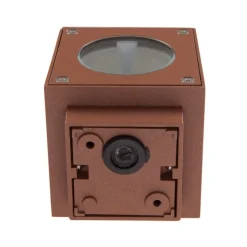Lucande udendørs LED-væglampe Jarno, rust, metal, 9 cm