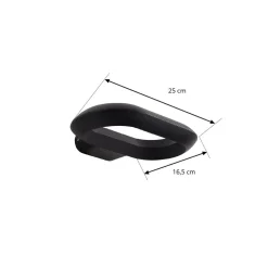 Lucande udendørs LED-væglampe LOOP, sort, IP44, metal