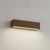 Lucande udendørs LED-væglampe Lengo, 25 cm, brun, down, 3000K