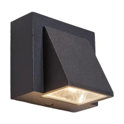 Lucande udendørs LED-væglampe Marik, antracit, metal, IP54