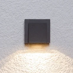 Lucande udendørs LED-væglampe Marik, antracit, metal, IP54