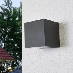 Lucande udendørs LED-væglampe Merjem, 12 cm, ned, IP54