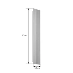 Lucande udendørs LED-væglampe Melira, længde 60 cm, grå