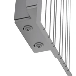 Lucande udendørs LED-væglampe Melira, længde 60 cm, grå
