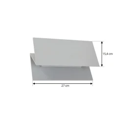 Lucande udendørs LED-væglampe Meja, grå, aluminium, 27 cm, IP54
