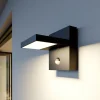 Lucande udendørs LED-væglampe Silvan, antracit, sensor, IP54
