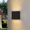 Lucande udendørs LED-væglampe Trixy, antracit, metal, IP54