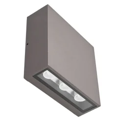 Lucande udendørs LED-væglampe Trixy, antracit, metal, IP54