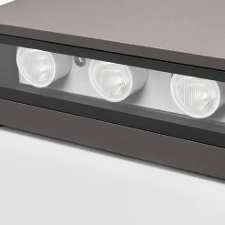 Lucande udendørs LED-væglampe Trixy, antracit, metal, IP54