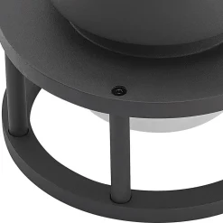 Lucande udendørs loftlampe Berenike, Ø 17 cm, grå, GX53