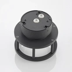 Lucande udendørs loftlampe Berenike, Ø 17 cm, grå, GX53