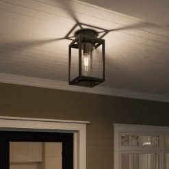 Lucande udendørs loftlampe Ferda, 29 cm, antracit, IP44