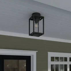 Lucande udendørs loftlampe Ferda, 29 cm, antracit, IP44