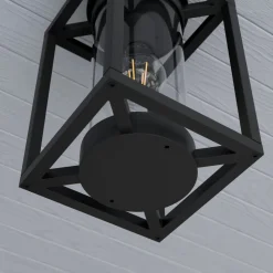 Lucande udendørs loftlampe Ferda, 29 cm, antracit, IP44