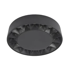 Lucande udendørs loftlampe Kelissa, rund, sort