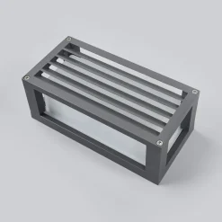 Lucande udendørs væglampe Aurelien, metal, 12,5 cm, strip