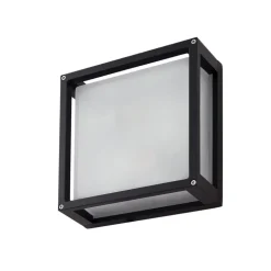 Lucande udendørs væglampe Aurelien, antracit, sensor, 25x25 cm