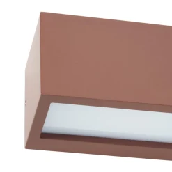 Lucande udendørs væglampe Bente, rustfarvet, bredde 25 cm, IP54