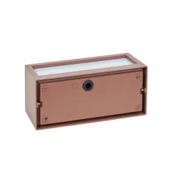 Lucande udendørs væglampe Bente, rustfarvet, bredde 25 cm, IP54