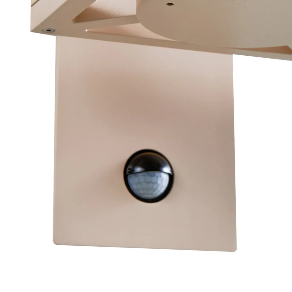 Lucande udendørs væglampe Ferda, sensor, pendel, beige, IP44