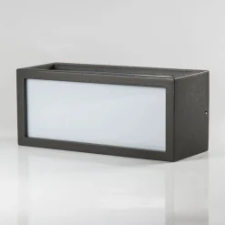 Lucande udendørs væglampe Tame, antracit, metal, 25 cm