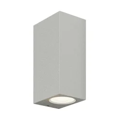 Lucande udendørs væglampe Tavi, 15 cm, sølv, Bridgelux LED