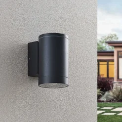Lucande udendørs væglampe Thomke, 1 lyskilde, antracit aluminium