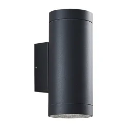 Lucande udendørs væglampe Thomke, 2 lyskilder, antracit, aluminium