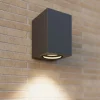 Lucande udendørs væglampe Xava, downlight, antracit, GU10