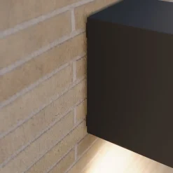 Lucande udendørs væglampe Xava, downlight, antracit, GU10