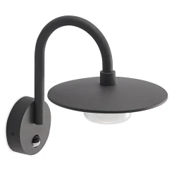 Lucande udendørs væglampe Zamalino, 31 cm, antracit, sensor