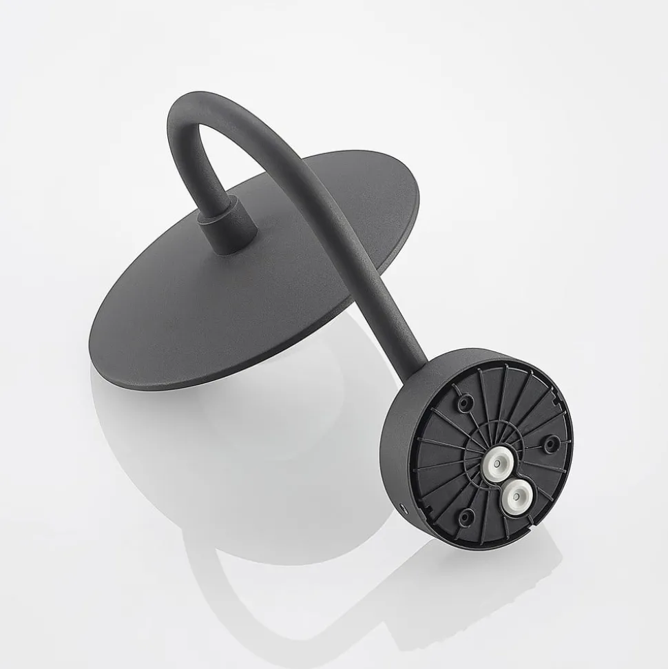 Lucande udendørs væglampe Zamalino, 31 cm, antracit, sensor