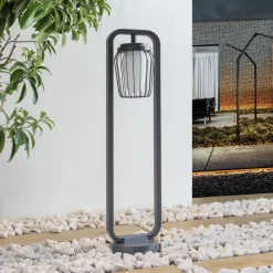 Lucande vejlampe Chandan, 90 cm, antracit, aluminium