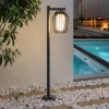 Lucande vejlampe Chandan, 100 cm, sort, aluminium