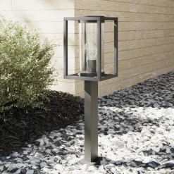 Lucande vejlampe Ferda, 60 cm, antracit, IP44