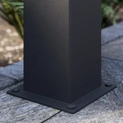 Lucande vejlampe Keke, højde 70 cm, antracit, aluminium