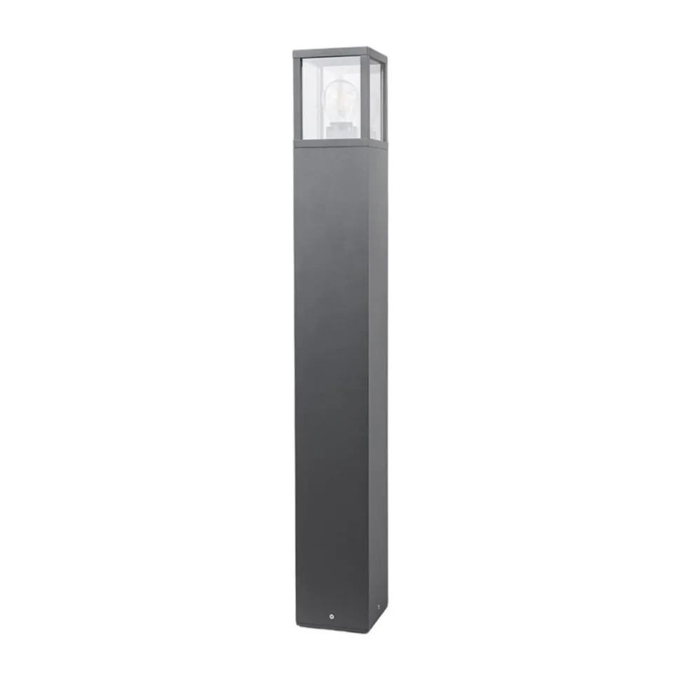 Lucande vejlampe Klemens, 90 cm, antracit, metal, E27